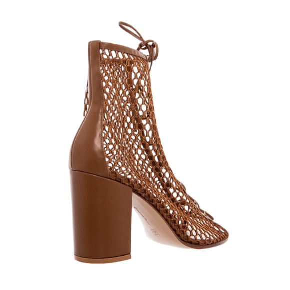 Gianvito Rossi Tan Lace-Up Heeled Gladiator Heels - 10 - Picture 2 of 13